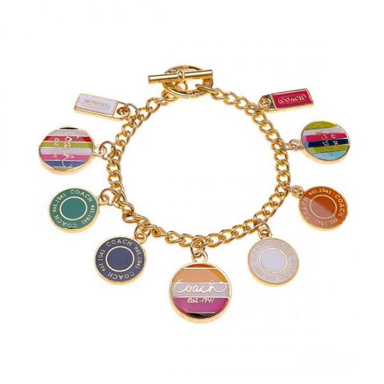 Coach Circle Logo Gold Bracelets CWY - Click Image to Close